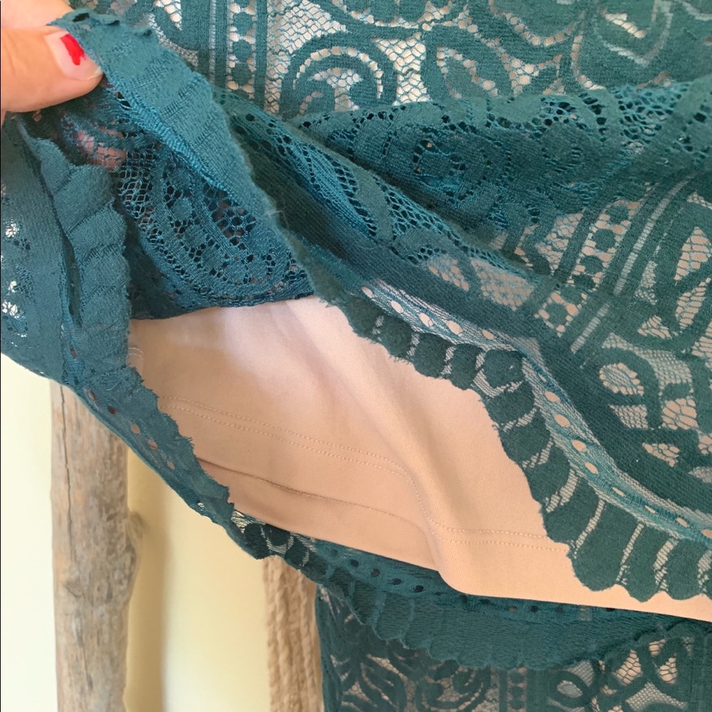 Love Fire-Green Lace Skirt Two-Piece-Size: S/P - Picture 5 of 8